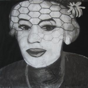 Berlinerin, charcoal on paper, 100 x 115 cm