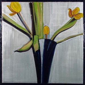 Blumen für Jürgen, 1999 - oil on canvas, 100 x 100 cm