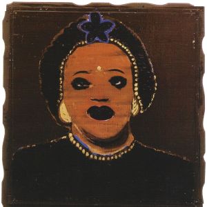 Fiodora in Egypt, 1999 - oil on wood - 123 x 118 cm