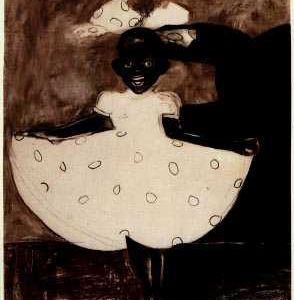 The Dancer, 1994 - charcoal on paper - 195 x 146 cm