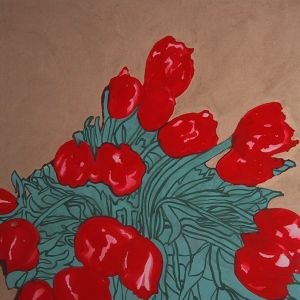 Schlampentulpen, 2001 - acrylic on canvas, ca 100 x 100 cm