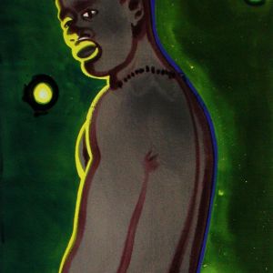 Dark Star, 2000 - acrylic on canvas - ca 200 x 70 cm