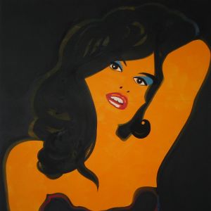 Vanessa, 2002 - tempera on canvas - 156 x 156 cm