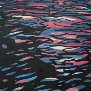 River Amstel (Evening), 2002 - oil and acrylic om canvas - 100 x 70 cm