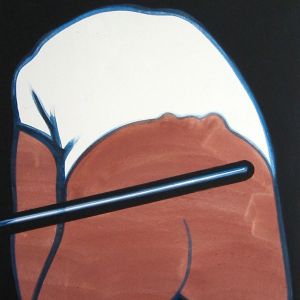 Hart wie Krupp-Stahl, 2001 - tempera oin canvas - 143 x 115 cm