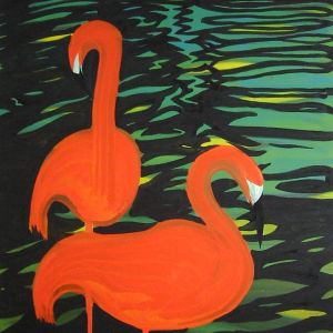Homesick for Paradise, 2002 - tempera on canvas - 225 x 150 cm
