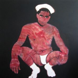 Sascha, 2001 - tempera on canvas - 200 x 200 cm