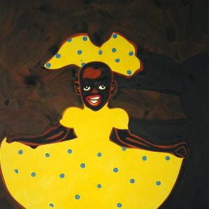 Dancer II, 2002 - tempera on canvas - 225 x 150 cm