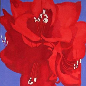 Amaryllis, 2003 - acrylic on canvas - 155 x 74 cm
