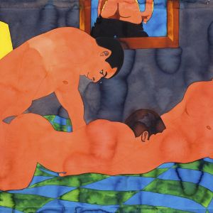 Me in the Middle, 2003 - watercolor on paper - 70 x 100 cm