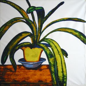 Elephantenohr (Clivia), 2003 - watercolor on paper -  ca 150 x 150 cm