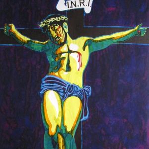 Crucifix., 2004 - watercolor on paper - ca 200 x 130 cm