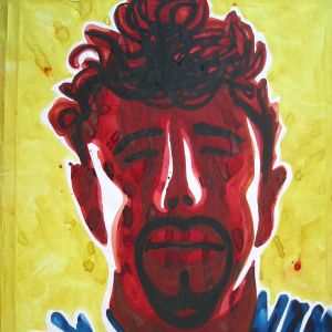 Jesus Alive, 2004 - watercolor on paper - 100 x 70 cm
