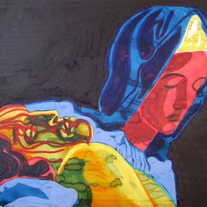 Pieta, 2004 - watercolor on paper - 70 x 100 cm