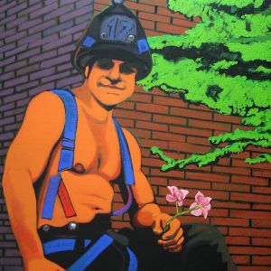 Fire Station, 2004 - oil on canvas - 200 x 160 cm