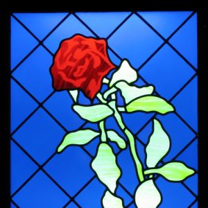 Rose, 2005 - stained glass - ca 100 x 70 cm
