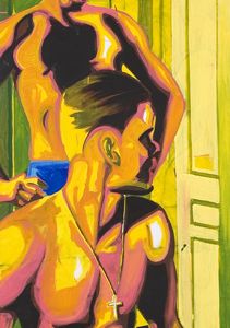 Petite Soirée, 2005 - oil on canvas - 220 x 70 cm