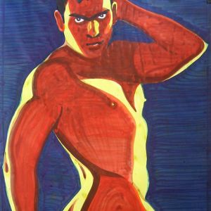 Hot Arab, 2006 - acrylic on paper - 150 x 100 cm