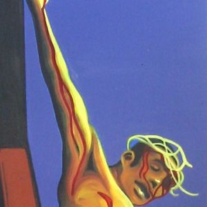 Crucifix, 2006 - oil on canvas - ca 200 x 70 cm