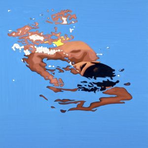 Baigneur, 2007 - oil on canvas - 150 x 150 cm