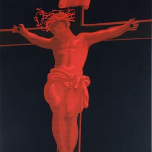 Red Crucifix, 2008 - oil on canvas - 220 x 150 cm