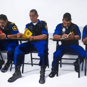 Pompiers, 2007 - oil on canvas - ca 150 x 200 cm
