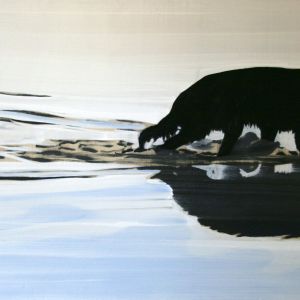 Waterscape with Quax, 2008 - 100 x 230 cm